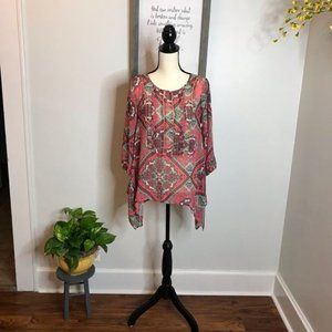 UMGEE • SIZE: S • MULTI-COLORED PAISLEY LONG SLEEVE BLOUSE